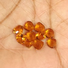 Madeira citrine 6x6mm heart shape facet 0.68 cts